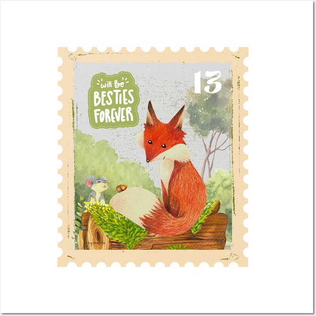 Tiny Mouse Moved by The Fox Generosity Wall Art by Natifa